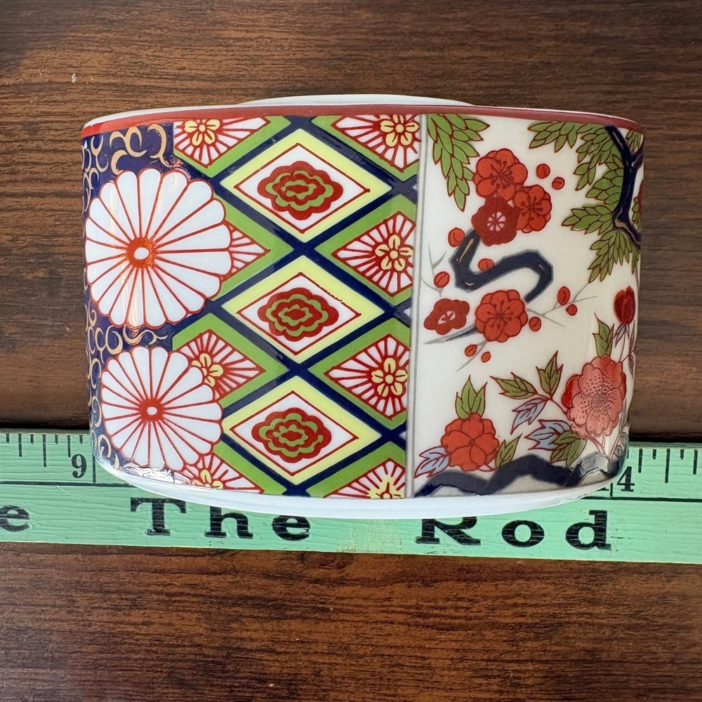 Vintage Japanese Ceramic MCM Bathroom Set Toothbrush Holder Soap Dish Floral - Picture 2 of 7